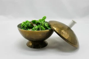 Candy Box Brass Covered Dish Bowl VEB Kunstschmiede Neuruppin GDR Ostalgie - Picture 1 of 6