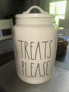 Rae Dunn Artisan Collection "Treats Please" Kanister Hundeleckerli Süßigkeiten Magenta - Bild 1 von 4