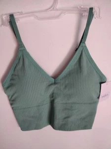 AUDEN SZ SMALL SEAMLESS KNIT LIGHTLY LINED V-NECK BRALETTE PULLOVER R.PADS... - Picture 1 of 8