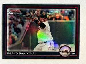 🔥2010 Bowman Chrome Refractor #119 Pablo Sandoval San Francisco Giants🔥 - Picture 1 of 2