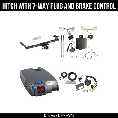 Paquete de remolque de enganche + control de freno para 09-14 Nissan Murano 44600 receptor de 2" clase 3 Foto 1 de 4