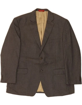 IZOD Mens 2 Button Blazer Jacket UK 46 3XL Brown Houndstooth Polyester AB04 - Image 1 of 3