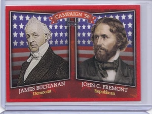 2008 Topps Campaña Histórica Match-Ups James Buchanan John C Fremont ID5 - Imagen 1 de 2