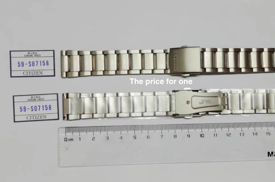 CITIZEN B620-S116546 CA4390-04H Pulsera 20mm Titanio Pulsera Plana Banda Metal Foto 1 de 1