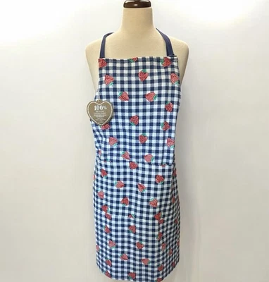 Delantal de algodón Cook in Style Martha Stewart con estampado de fresa y bolsillos Foto 1 de 4