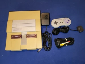 Super Nintendo SNES NES Entertainment System Console Good condition w 1 cntrl Gd - Picture 1 of 4