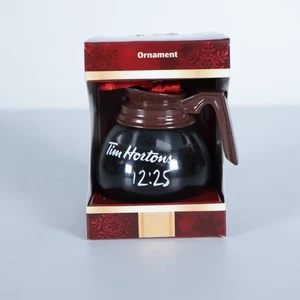 TIM HORTONS MINI COFFEE POT ORNAMENT 2010 - Picture 1 of 5