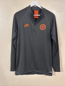Nike ChelseaFootball Club Drill Top 1/4 Zip Manica Lunga Taglia S - Foto 1 di 9