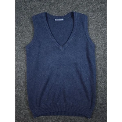 Chaleco Suéter Brandy Melville Azul Marino Cuello en V Tejido Talla Pequeña Foto 1 de 4