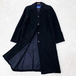 Abrigo largo Burberry Blue Label Nova Check abrigo de lana negro talla 38 de Japón - Imagen 1 de 24