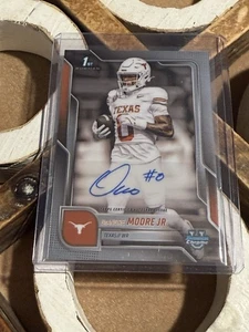 DEANDRE MOORE JR 1st Auto 2025 Bowman Chrome University Football BCA-DEM Texas - Picture 1 of 2