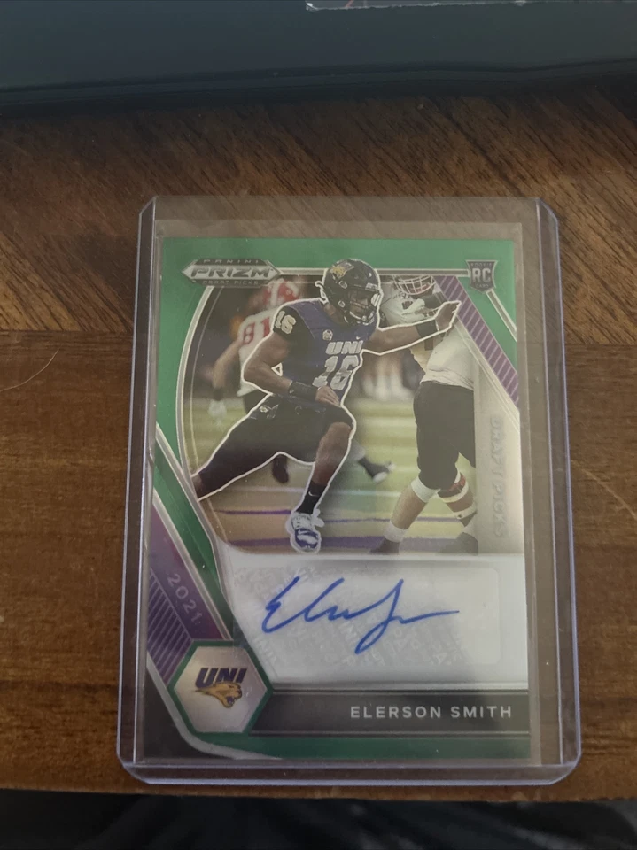 ELERSON SMITH 2021 Prizm Draft Picks RC Auto GREEN Prizm GIANTS UNI - Image 1 of 1
