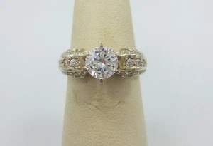 Sterling SILVER round CZ Wedding anniversary Band engagement ring 925 size 6.25 - Picture 1 of 8