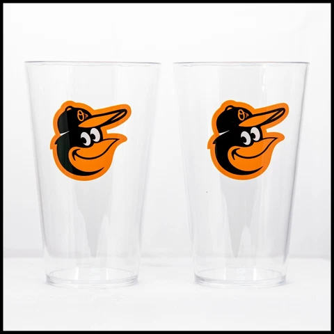 2019 Baltimore Orioles Set of 2 Sam Adams SGA Pint Glasses - New in Box - Nice! Cover