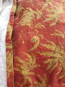 Pair of American Living by Ralph Lauren Red and Gold Floral Curtain Panels 37×80