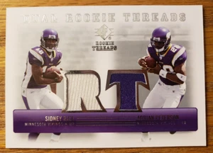 2007 SP Rookie Threads Adrian Peterson Sidney Rice Dual Jersey Card # DRT-PR MT - Picture 1 of 2