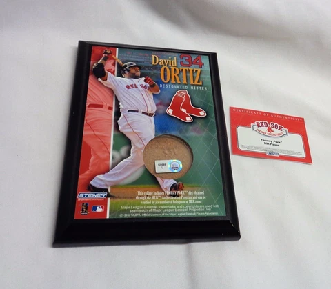 Fenway Park Boston Red Sox David Ortiz Field Dirt Game Used Plaque 5x7 FREESHIP Cover