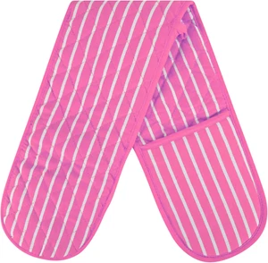 ® Butcher Stripe Double Oven Gloves Quilted Heavy Duty Cooking Potholder Heat Re - Picture 1 of 12