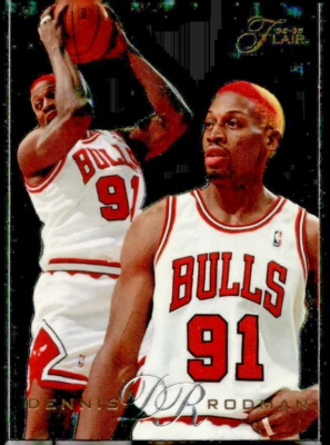 1995-96 Flair Dennis Rodman #160 Salón de la fama Chicago Bulls Foto 1 de 2