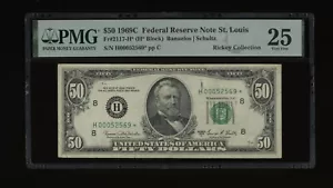 DBR 1969-C $50 FRN St. Louis STAR Fr. 2117-H* PMG 25 Serial H00052569* - Picture 1 of 2