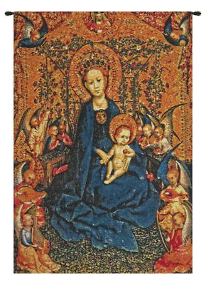 Maria with Child Belgian Tapestry Religious Wall Hanging Vintage Home Decor - Image 1 of 4