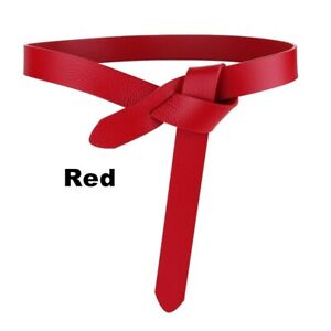 Women's Real Leather Waist Belt Wrap Around Self Tie Obi Cinch Waistband Boho