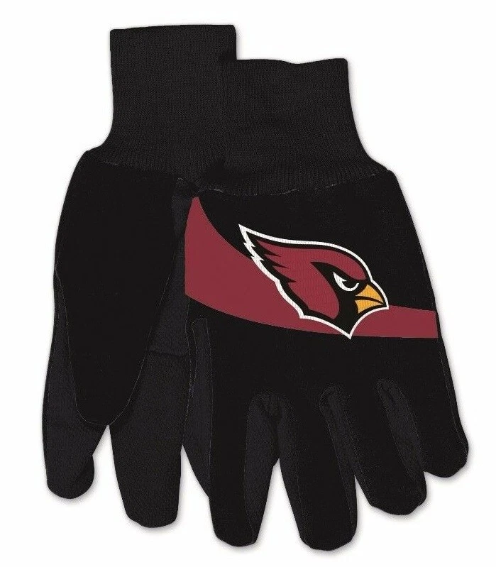 NWT NFL Arizona Cardinals No Slip Gripper Utility Work Gloves W/ Team Logo - Image 1 of 1