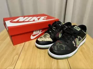 Nike Dunk Low Crazy Black Multi Camo DH0957-001 Men's US9 New w/Box - F/S - Picture 1 of 10