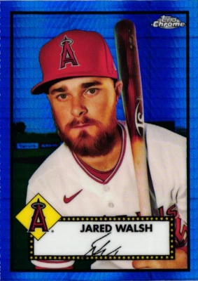 2021 Topps Chrome Blue - #258 Jared Walsh - Los Angeles Angels - Image 1 of 2