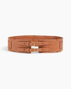Brand New ZIMMERMANN Square Link Leather Waist Belt - Avalon - Size M/L - $595 - Picture 1 of 11