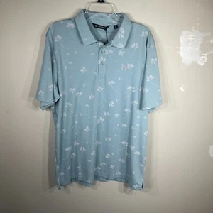 Travis Matthew Shirt Mens Size XL Blue Floral Short Sleeve Good Time Feeling - Picture 1 of 5