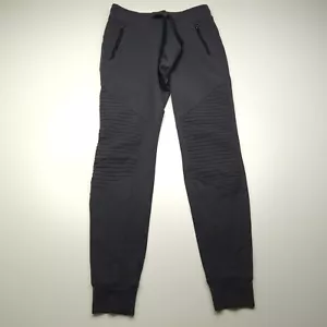Alo Yoga Urban Moto Sweatpants Joggers Black Women's XS Zip Pockets - Picture 1 of 8