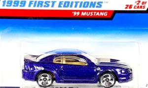 Hot Wheels Mustang Tan Variante Interni 3 Raggi Viola '99 1ª Edizione #2/26 - Foto 1 di 8