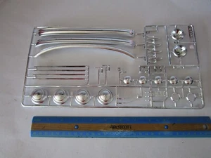Vintage Heller 1/8 scale Citroen 15 CV 4-Door Chrome Parts Tree 2 Bumpers Emblem - Picture 1 of 1