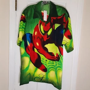 Spiderman AOP Hemd mit Knopfleiste Größe XL Neu mit Etikett - Bild 1 von 11