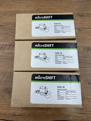 Lot Of 3 microSHIFT Mezzo Right Thumb-Tap Shifter, 7-Speed NEW - Image 1 of 3