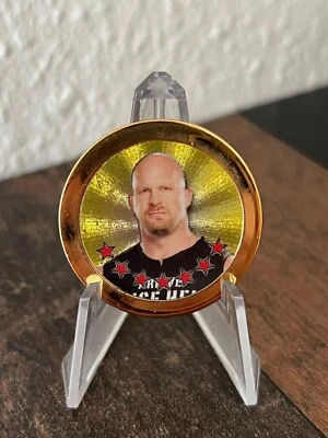 Stone Cold Steve Austin Level 7 Gold #G12 - Topps WWE Power Chipz 2009 - Image 1 of 2