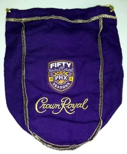 CROWN ROYAL bag PHX 50 Seasons 1968 - 2018 9" Phoenix Suns NBA - Picture 1 of 3