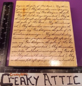 STAMPIN UP IRISH BLESSING 1 RUBBER STAMP MAY THE ROAD RISE TEXTURE CREAKYATTIC - Picture 1 of 2