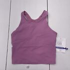 Athleta Girl Long Distance Longline Bra Pink Youth Size Large New