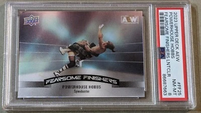2023 AEW - Powerhouse Hobbs Fearsome Finishers FF-25 SSP Case Hit - PSA 8- Pop 1 - Image 1 of 3