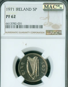 1971 IRLAND 5P NGC PF62 PQ MAC SPOTLESS * - Bild 1 von 2