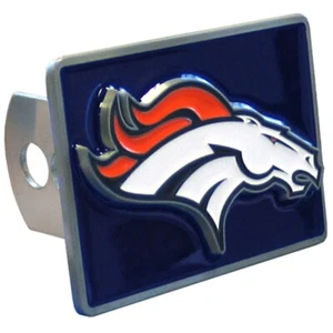 Denver Broncos Square Hitch Cover Classe II e III con licenza ufficiale - Foto 1 di 2