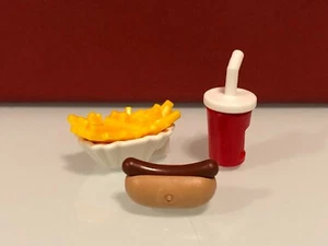 Playmobil fast food menu hot dog perrito caliente patatas fritas refresco cola - Imagen 1 de 1
