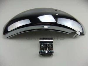 New Chrome Rear Fender Mudguard & Bracket For Kawasaki KH250 KH400 KH 250 400 - Picture 1 of 10