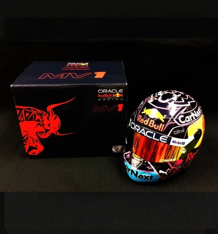 Max Verstappen 2022 Miami GP Red Bull 1/2 Mini Helmet ver.RB Cover