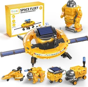 Solar Robot Toys for Kids Ages 8-12,6-In-1 Building Science STEM Kits Space Toys - Picture 1 of 7