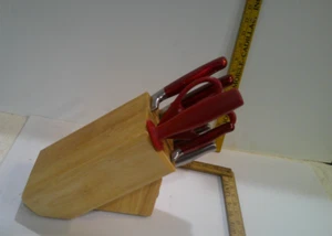 KitchenAid Wooden Knife Block - Cutlery Storage Holder Kitchen with knifes - Picture 1 of 6