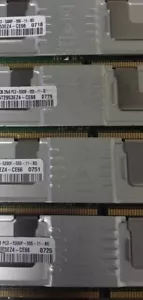 4GB KIT 4X1GB 2RX8 DDR2 667 PC2 5300F 1.8V CL5 ECC FB-DIMM DUAL CHANNEL 64X8 - Picture 1 of 1