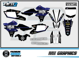 Yamaha YZF 250 450 Factory Graphics Kit 2014 2015 2016 2017 Decals Stickers - Picture 1 of 3